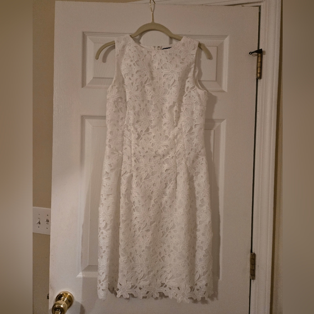 Ralph Lauren White Lace Sheath Dress